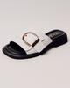 Flip Flops with Buckle 581012 36 White Leather