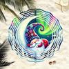 Durable Metal Garden Decor Whimsical Sleeping Gnome 2D Wind Spinner Vibrant Nighttime Design Perfect for Outdoor Yard and Garden Decoration