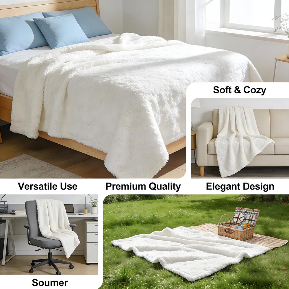 Yellowstone National Park Throw High-Density Short Plush Blanket Soft For Sofa Air-Con Room.