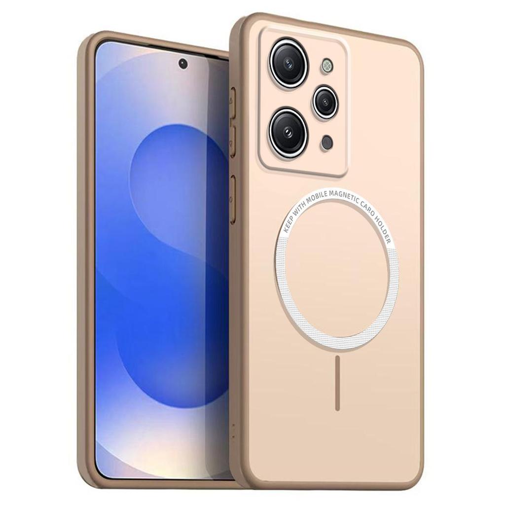 Матовый полупрозрачный магнитный чехол для телефона Xiaomi Redmi 12 4G Мягкая ТПУ крышка
