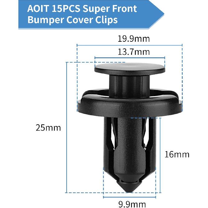 15Pcs Super Front Bumper Cover Engine Splash Guard Shield Front Fender Inner Liner Clips Pins Fasteners Rivets Fits for Honda Acura Odyssey CRV