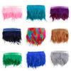 Multi Color 8-10cm Chicken Feathers Trim Cloth Sideband Chicken Pheasant Feather Trims Clothing Wedding Decoration