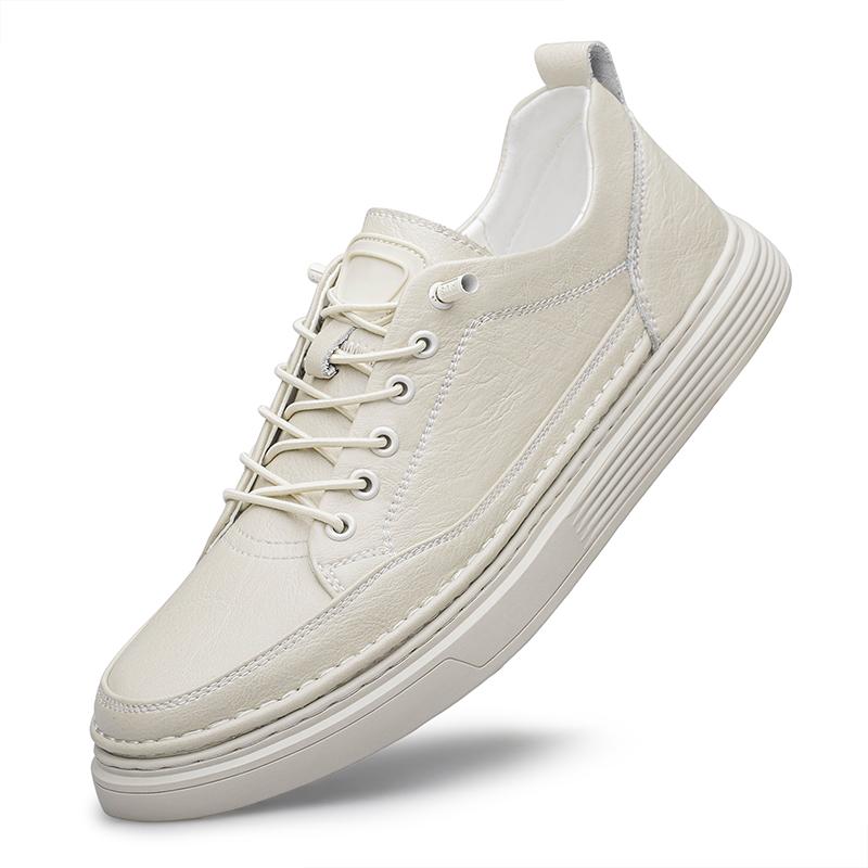 Роскошный бренд Мужская стильная кожаная повседневная обувь Уличные плоские дизайнерские кроссовки 2024 Новое поступление Ручная работа Противоскользящие Повседневные прогулочные плоские туфли