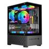 Безрамочный корпус для компьютера mATX T8 с видом на море и стеклянной боковой панелью