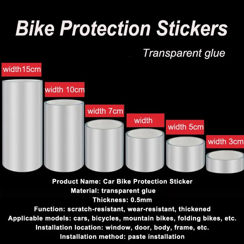 Car Door Protector Stickers Transparent Bicycle Stickers Tape Bike Frame Protector Cycling Tape Film Auto Sill Anti Scratch Tape