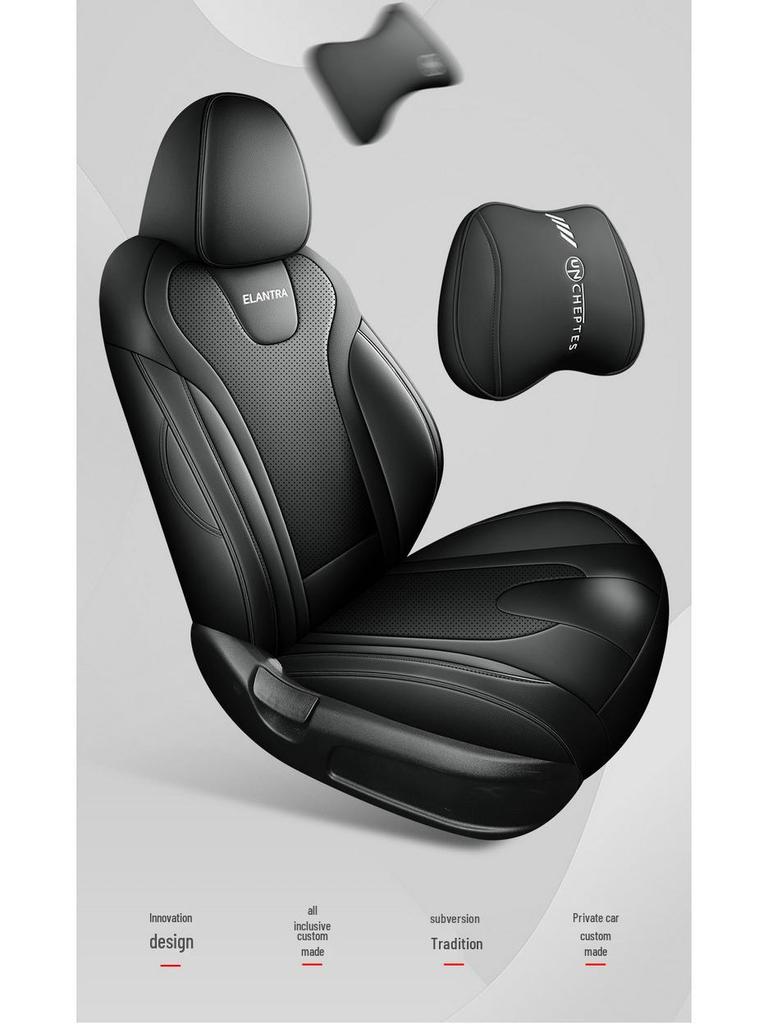 Универсальная кожаная подушка на сиденье автомобиля для Beijing Elantra - Подходит для пятиместного автомобиля, всесезонное использование