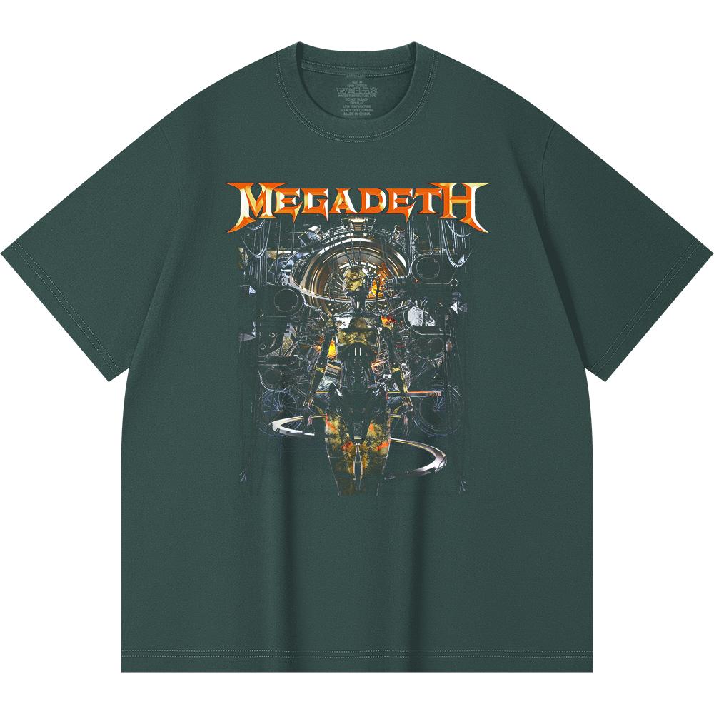 Хлопковая футболка плотностью 230 г/м² 100% Хлопок Heavy Metal Футболка с принтом рок-группы Популярная музыка Унисекс Тяжелая хлопковая футболка
