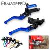 Universal 7/8'' 22mm Motorcycle Brake Clutch Lever Kit with Master Cylinder Reservoir Levers Kit CNC Motorcycle
