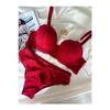 Valentine's Day Special Red Lace Unsupported C Cup Bra Set