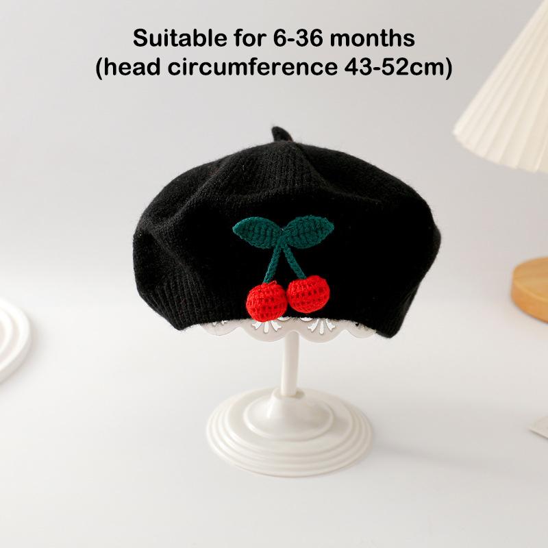 Милый детский вязаный берет вишневого цвета, детская зимняя теплая шапочка для малышей, детские шапочки, модная милая детская ветрозащитная шапка, подарки