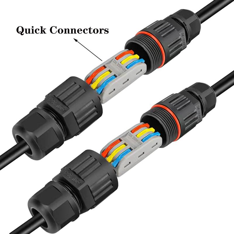 Новый 2/1PC IP68 водонепроницаемый соединительный провод быстроразъемный соединитель 2/3 Pin паяльник светодиодная лампа проводка наружная водонепроницаемая клемма