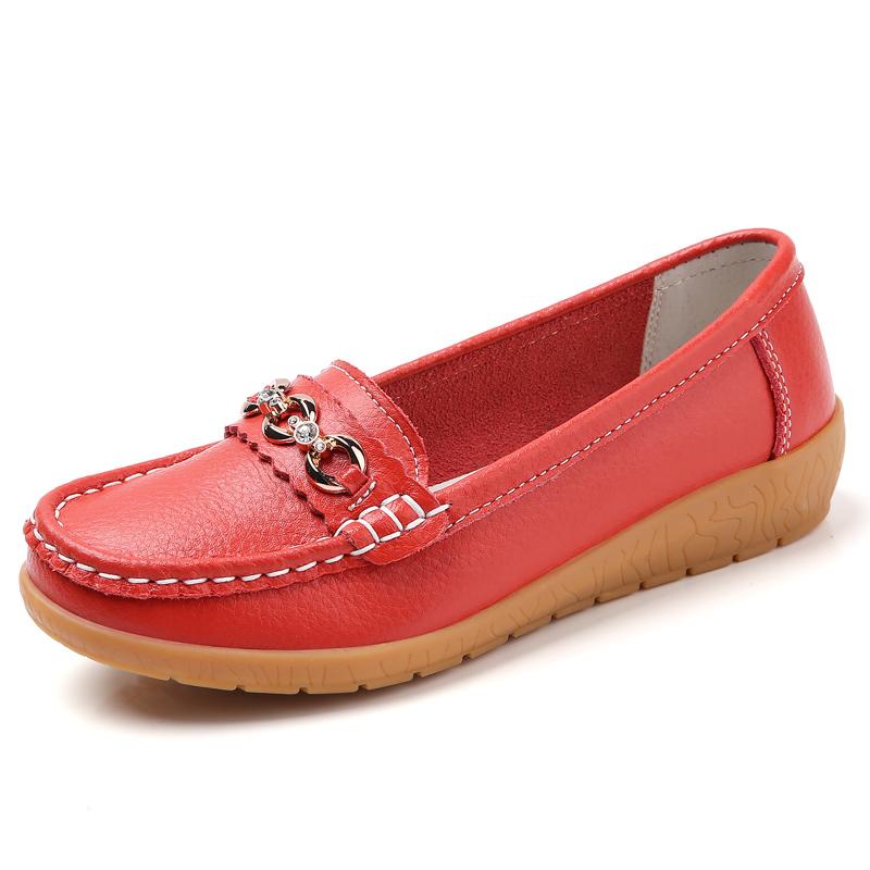 Женские туфли на плоской подошве, кожаные мокасины, повседневные туфли без застежек для ходьбы, минималистичные летние туфли для медсестер для мам