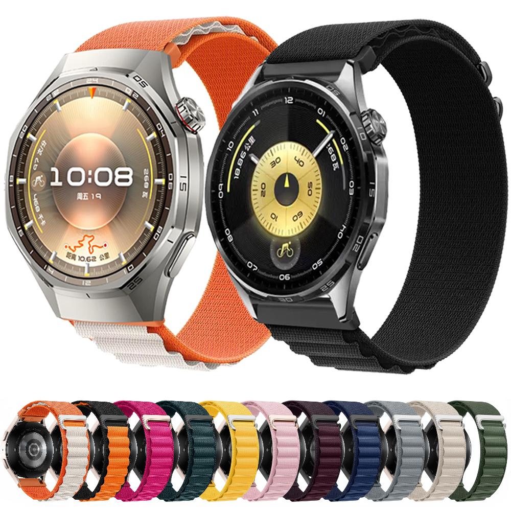 22 мм 20 мм Альпийский петлевой ремешок для Huawei Watch GT6 Pro/GT6/GT5/GT4 Браслет Ремень для Samsung Galaxy 7 6 Classic 5 4 Нейлоновый ремешок для часов