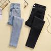 Женские облегающие джинсы с двумя пуговицами, облегающие брюки-карандаш
