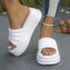 Increased Beach Slippers Women's Summer Home Bathroom Non-slip Thick-soled Silent Sandals Comfortable Bread Slippers