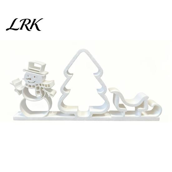 Уникальные рождественские подарки 3D-печатное настольное украшение, фигурка снеговика, елки, саней, декор в минималистичном скандинавском стиле, для раскрашивания своими руками