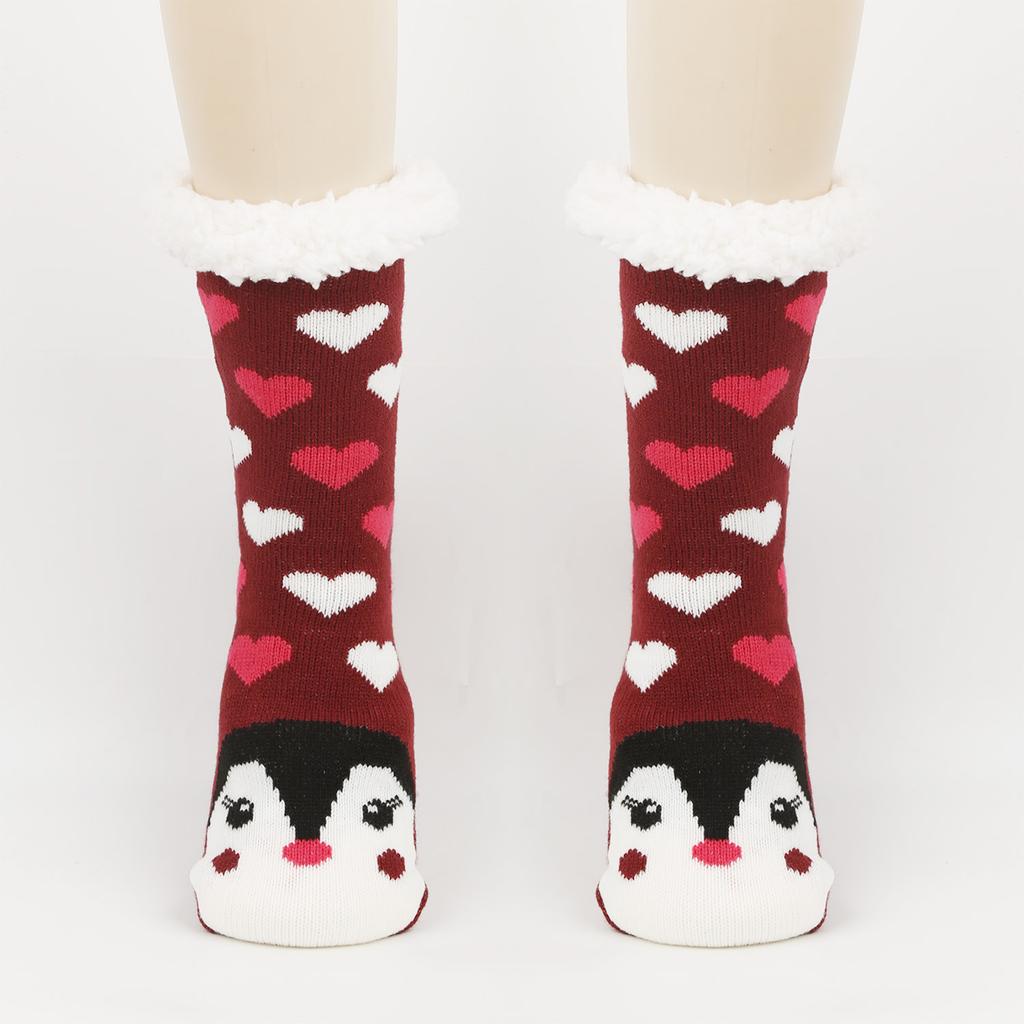 Женские носки для пола, Теплые и Толстые Мультяшные Животные Холодостойкие Петлевые Носки для Сна