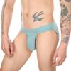 Мужские трусы с низкой посадкой, широкий эластичный пояс, облегающие трусы, бесшовные U-выпуклые трусы с полосатым принтом, повседневная одежда