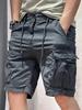 Мужские хаки-шорты карго в американском ретро-стиле с множеством карманов - Тонкий хлопок, летняя верхняя одежда
