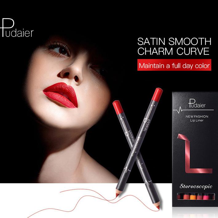 Matte Velvet Lipstick 12 Pcs/sets Lip Liner Waterproof Non-smudge Makeup