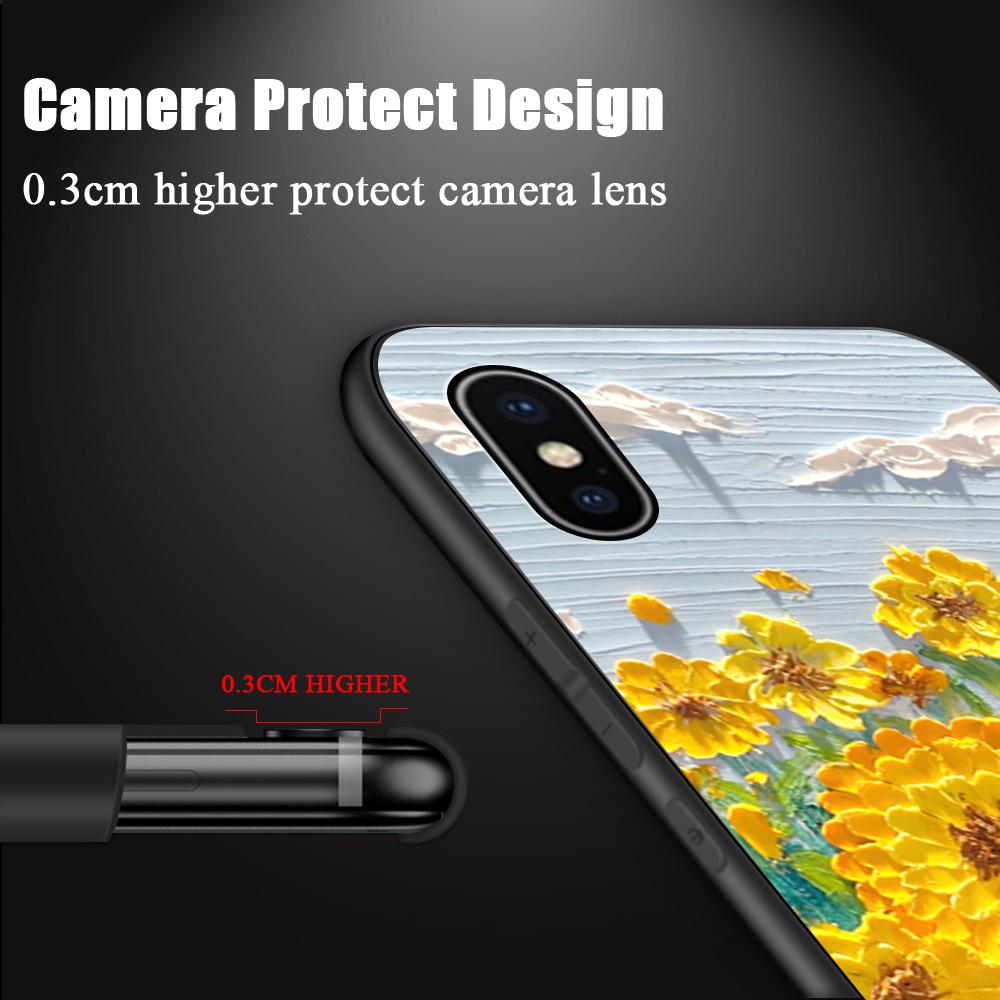 Мультфильм Картина Цветы Подсолнух Луна Облако Дизайн Чехол Для Телефона