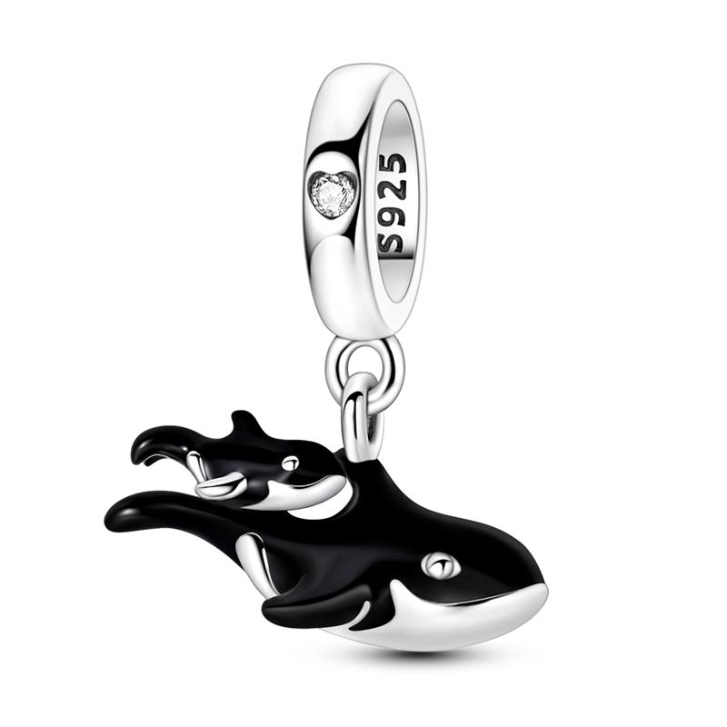 Summer Series Original 925 Sterling Silver Charms Bead Blue Marine Life Pendant Fit Original Bracelet For Women Jewelry Gift