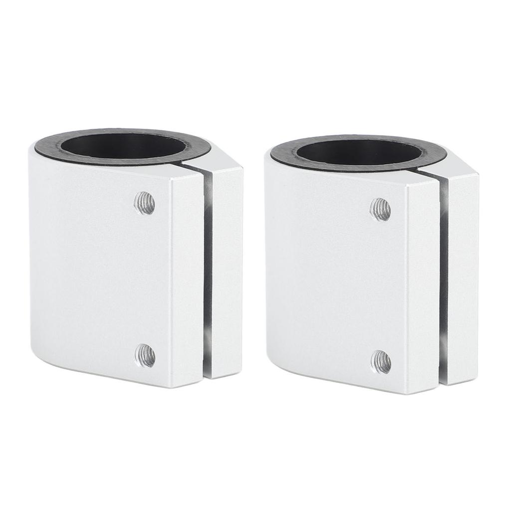 2pcs 1in High Temp Exhaust Clamp Aluminum Butt Joint Exhaust Band Clamp for Banshee 1987 to 2006 Silver