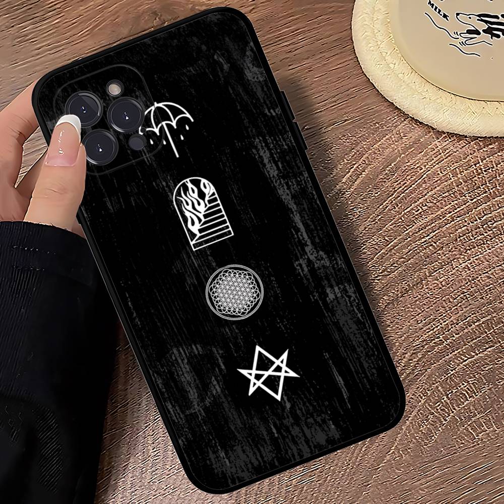 Чехол для телефона Rock Band B-Bring M-Me The H-Horizon Для IPhone 17 16 15 14 13 12 11 Pro Max Plus Mini Мягкий Черный Чехол
