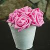 10pcs with Glitter Powder Bride Bouquet Wedding Party Decor Artificial Flowers Foam Roses Decoration Artificial Roses