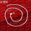 925 Sterling Silver 4mm Snake Bone Necklace Fashionable Wedding Jewelry