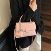 Trend Fashion Hand Carry Small Square Bag 2025 New Cute Girl Simple High-end Texture Shoulder Bag