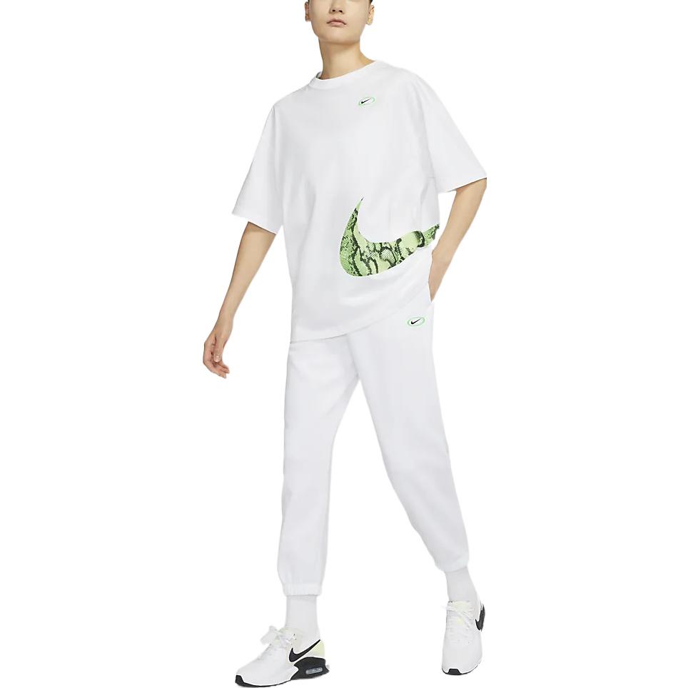Nike Спортивная одежда SS22 Solid Logo Drawstring Knit Casual Bottoms Women Bottoms White DV3321-100
