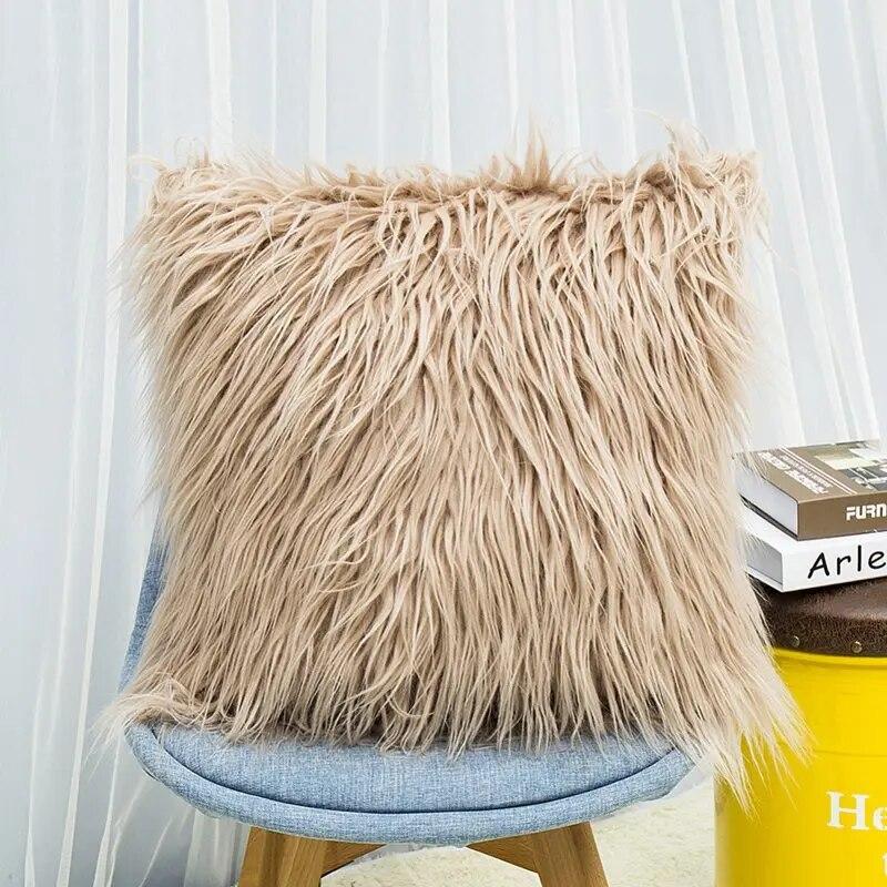 1 шт., супермягкая плюшевая подушка в скандинавском шикарном стиле для дома, наволочка из искусственного меха