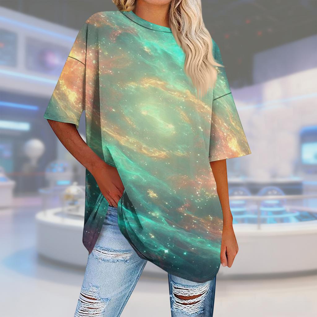 Женская и мужская модная футболка с круглым вырезом, повседневная, с принтом, с коротким рукавом