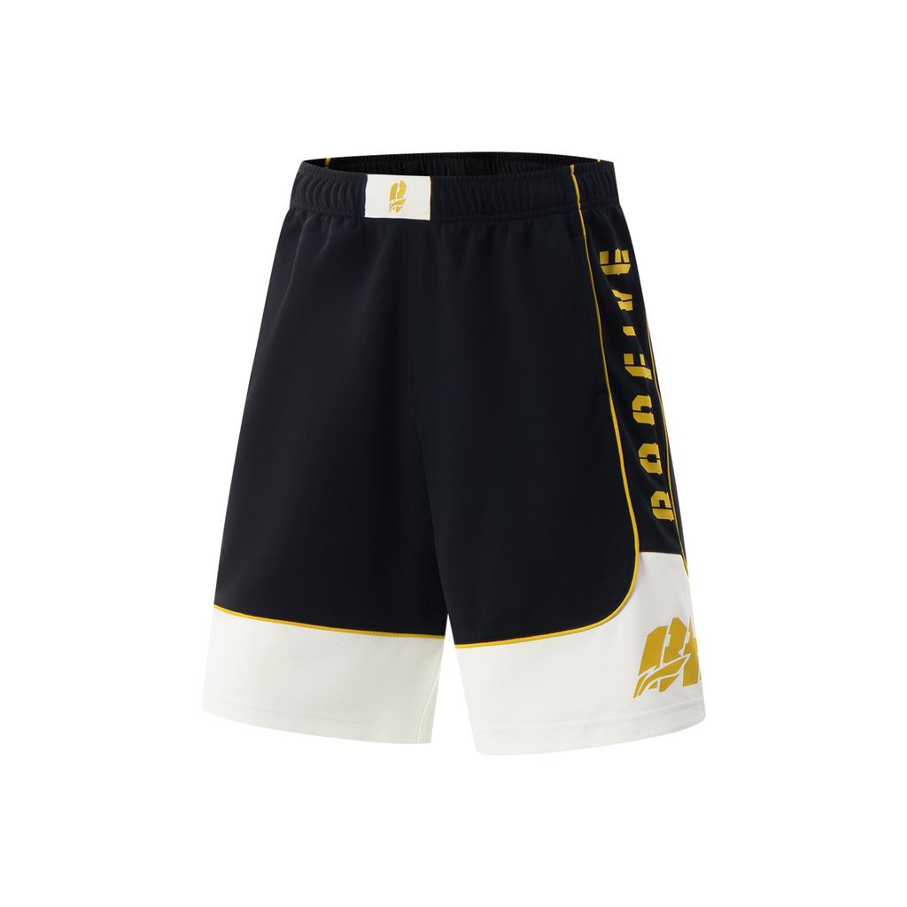 Li-Ning Повседневные минималистичные шорты для спорта с цветными блоками и буквами Мужские шорты Черный AAPV099-1