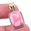 Натуральный родохрозит из чистого серебра 925 пробы, подарочный двухцветный кулон 1,25 дюйма P3u85