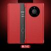 Genuine Leather Flip Case With Smart Window Mate 40 Pro P40 30 Series Business Style