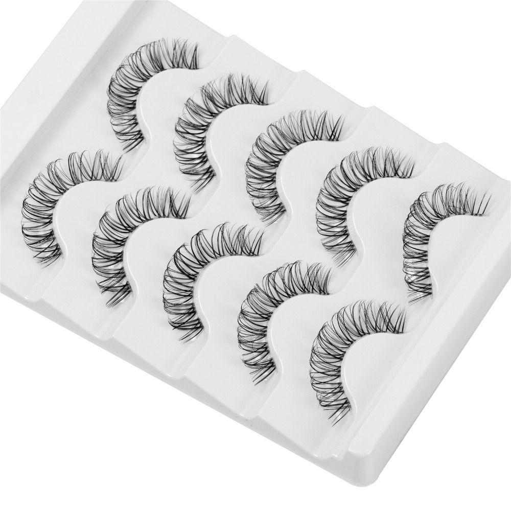 Cat Eye Fluffy False Lashes Eyelash Extension False Eyelashes Clear Band Russian Strip Lashes