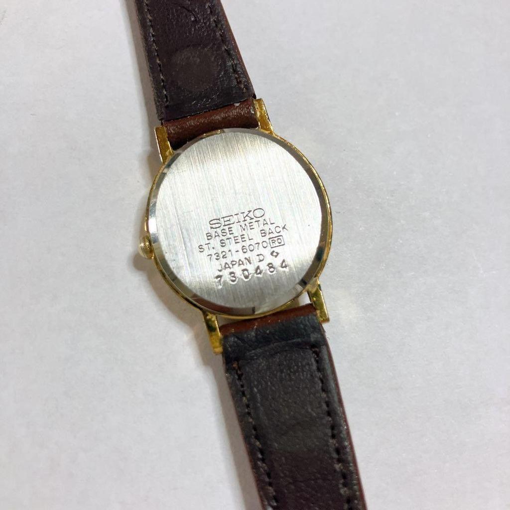 Б/у Рабочее состояние Женские кварцевые наручные часы SEIKO 7321-6070 новая батарейка