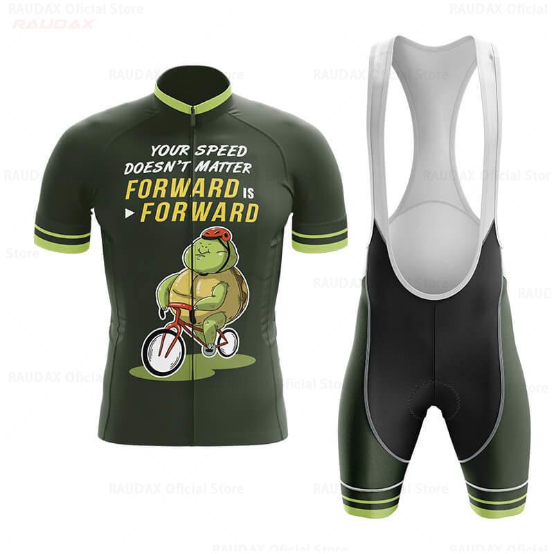Man's Cycling Jersey Set Turtle Cycling Team Summer Short Sleeve Mountain Bike Bicycle Sportswear MTB Maillot Ropa Ciclismo