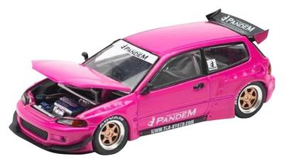 POP RACE x Enigma Pandem Civic EG6 Розовый Готовый Модель PRE008 1/64 -