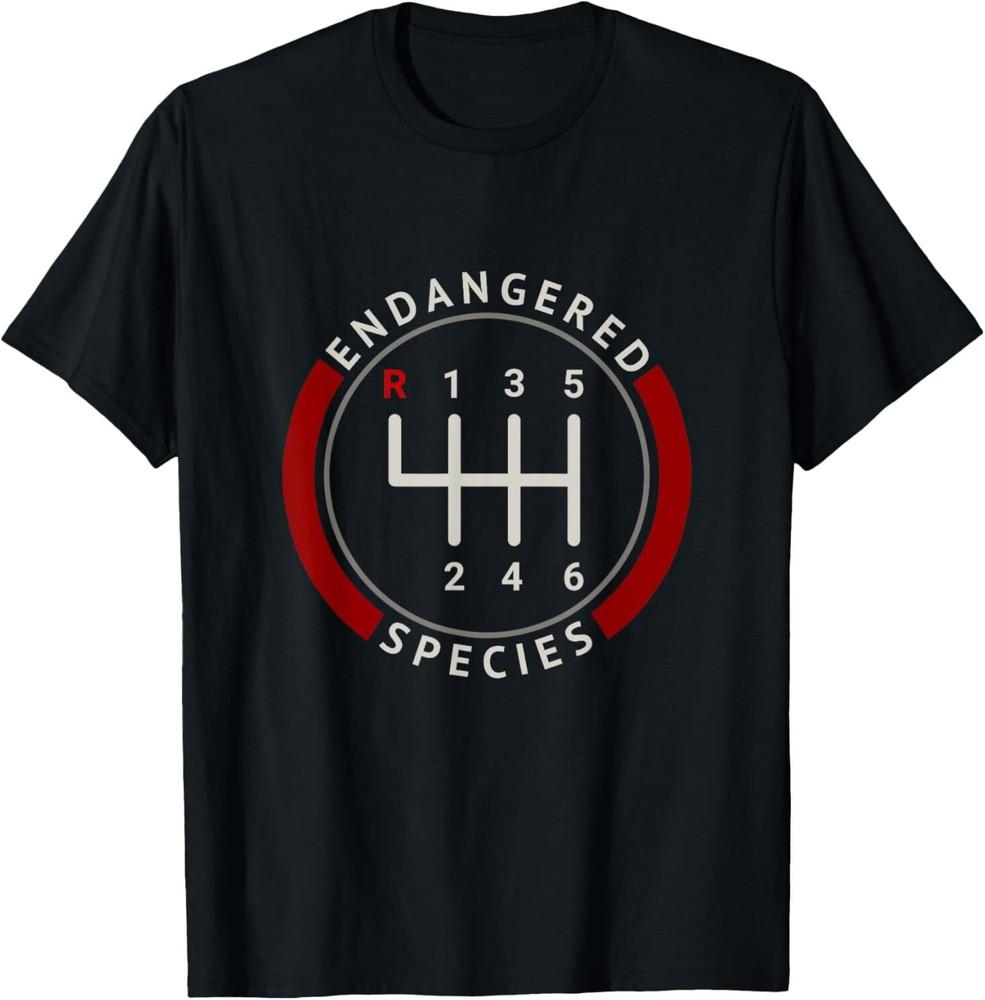 Endangered Species Stick Shift Manual Transmission Drivers Unisex T-Shirt