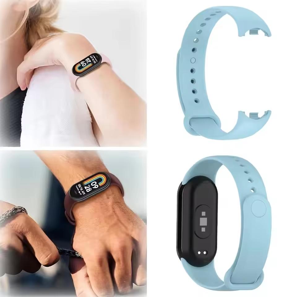 НОВЫЙ Ремешок Аксессуары Силиконовый Ремешок для Xiaomi Mi Band 10 9 8 Сменный Браслет для Xiaomi Mi Band 10 Спортивный Наручный Ремешок
