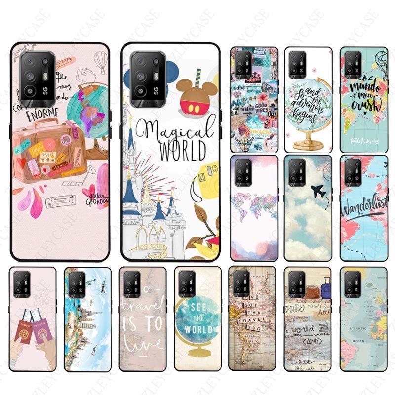Funda travel Карта мира Планы путешествий Чехол для телефона для oppo Realme 8Pro 6PRO 6i 7pro 9i 9pro C11 C21 C25Y C25S C3 Q3S XT Чехлы