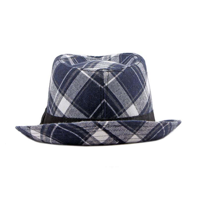 Клетчатая джазовая шляпа для мужчин, весна-лето, классическая клетчатая шляпа для женщин, британская винтажная панама, шляпа-федора, шляпа джентльмена, кепка с солнцезащитным козырьком