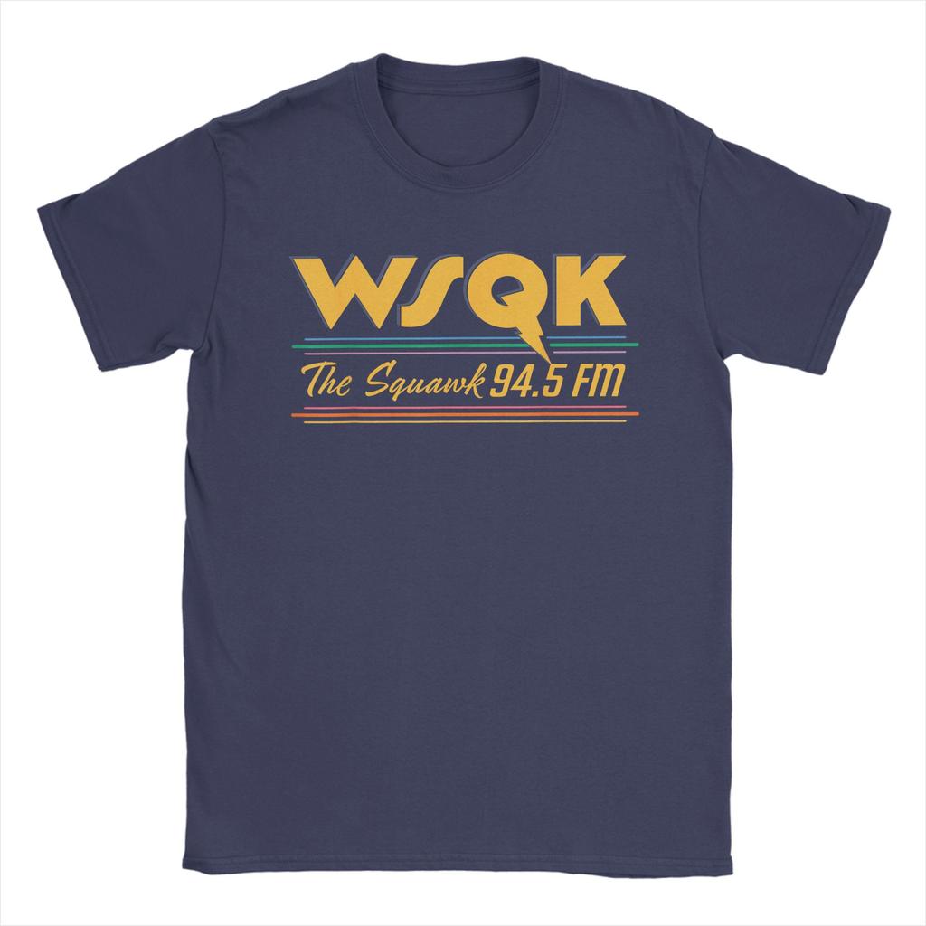 2026 Summer Season 5 WSQK The Squawk 94.5 FM Logo Retro Novel T-shirt Cotton Casual Plus Men's T-shirt StreetWear Y2K