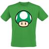 T-shirt - SUPERMARIO - Champignon - Vert - Manches Courtes - 100% Coton