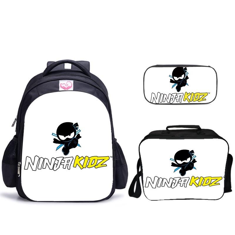 Ninja Kidz Крутой набор ниндзя, Школьная сумка, Сумка для еды, Пенал, Детский школьный набор