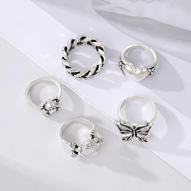 2024 Love Accessories Комплект колец с бабочкой Кольцо с медведем и лягушкой