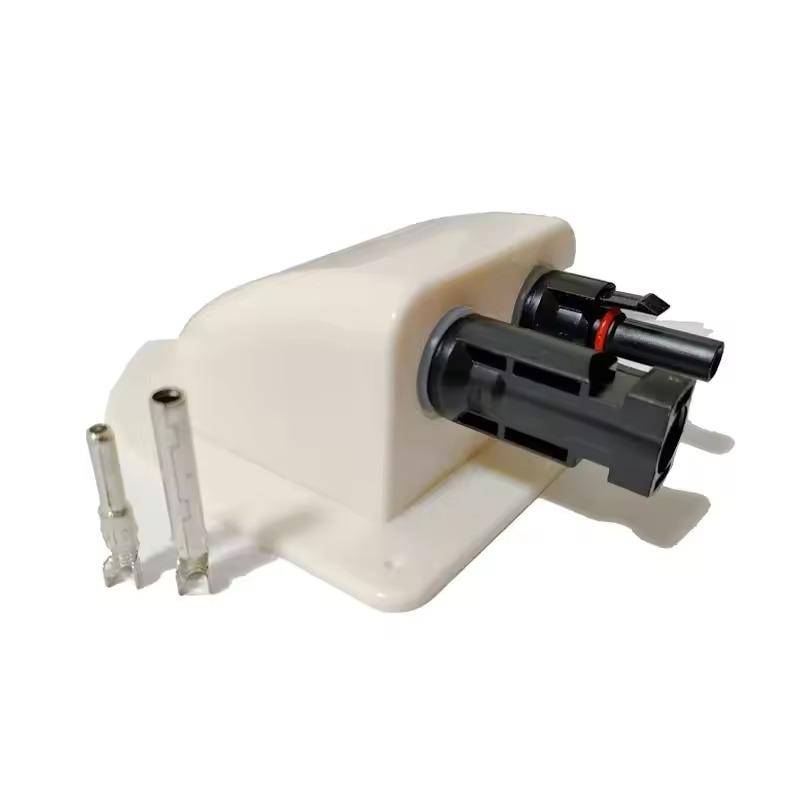 RV Double Wire Entry Gland Box Solar Panel Roof Wire Entry Gland Box Cable Motorhome White Double Hole RV Yacht Car Accessories